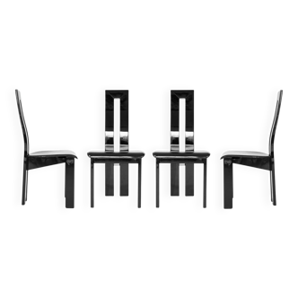Set of 4 postmodern chairs by Pietro Constantini - Italy 1980s