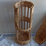 Natural wicker chopstick pan