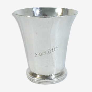 Timbale on foot in silver metal "Monique" ravinet denfer
