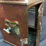 Ancient naval flag lantern in ancient copper semaphore lamp 19th century