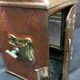 Ancient naval flag lantern in ancient copper semaphore lamp 19th century
