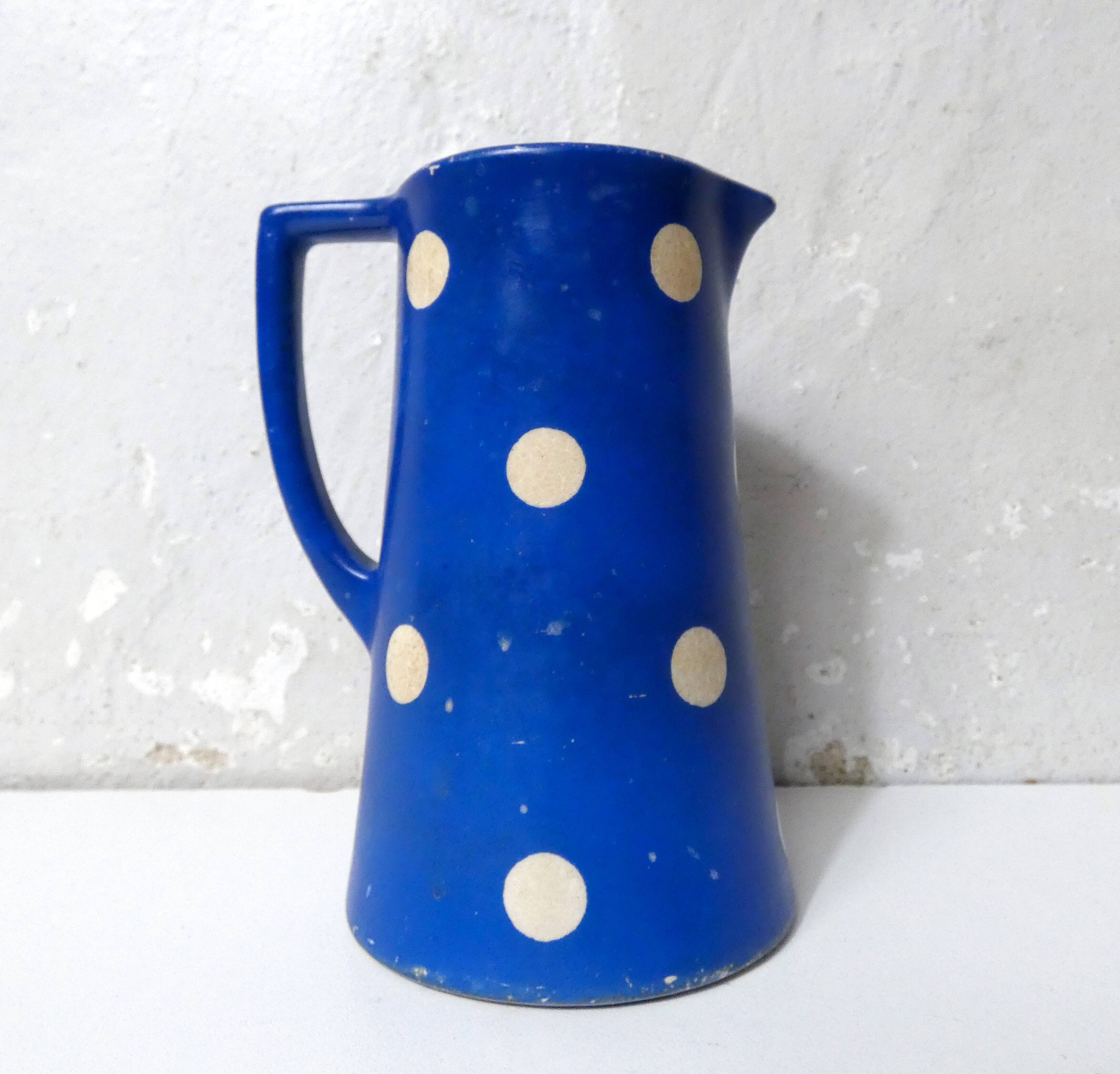 antique Longchamp style ceramic pitcher