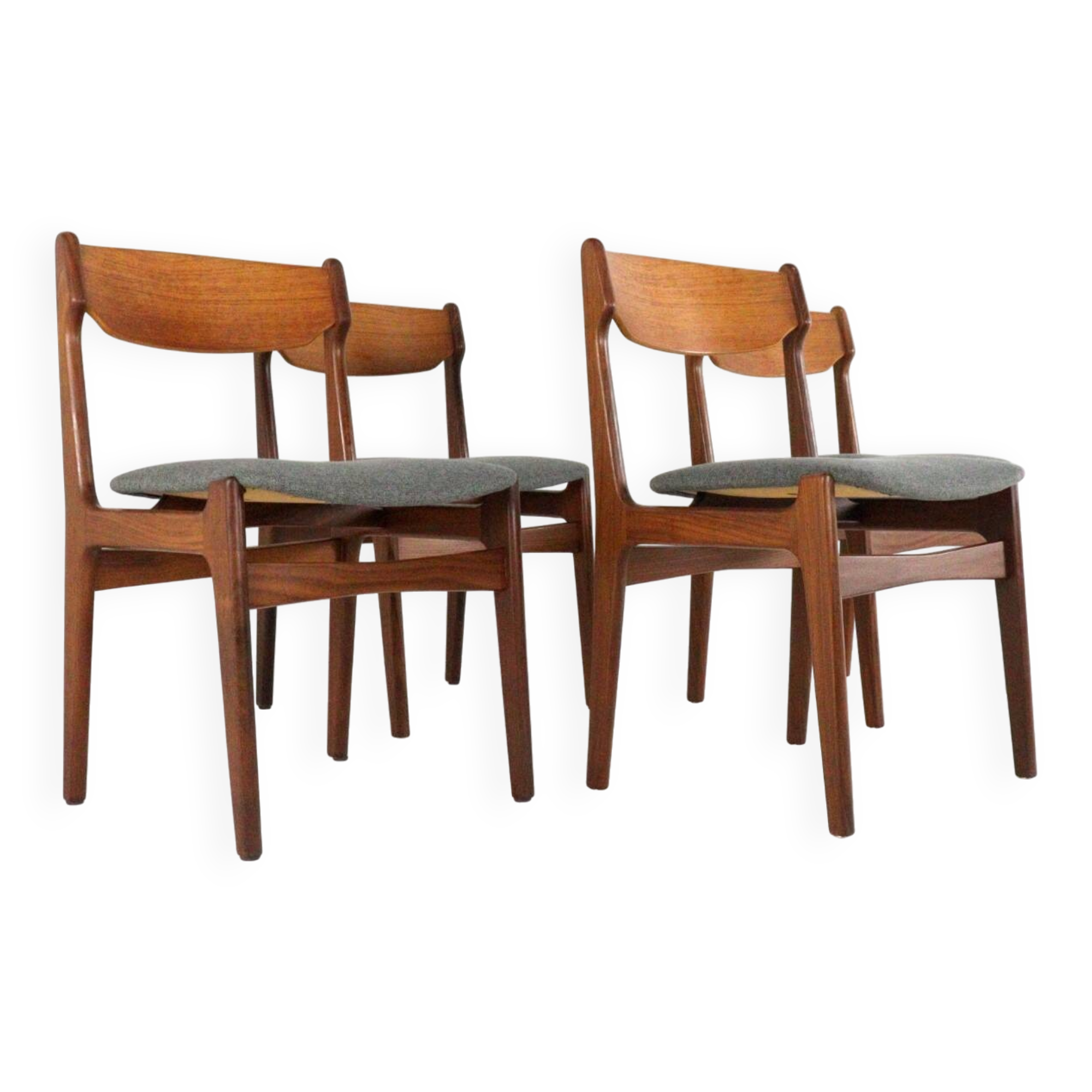 Very nice and solid set of 4 vintage teak chairs - Findahl.