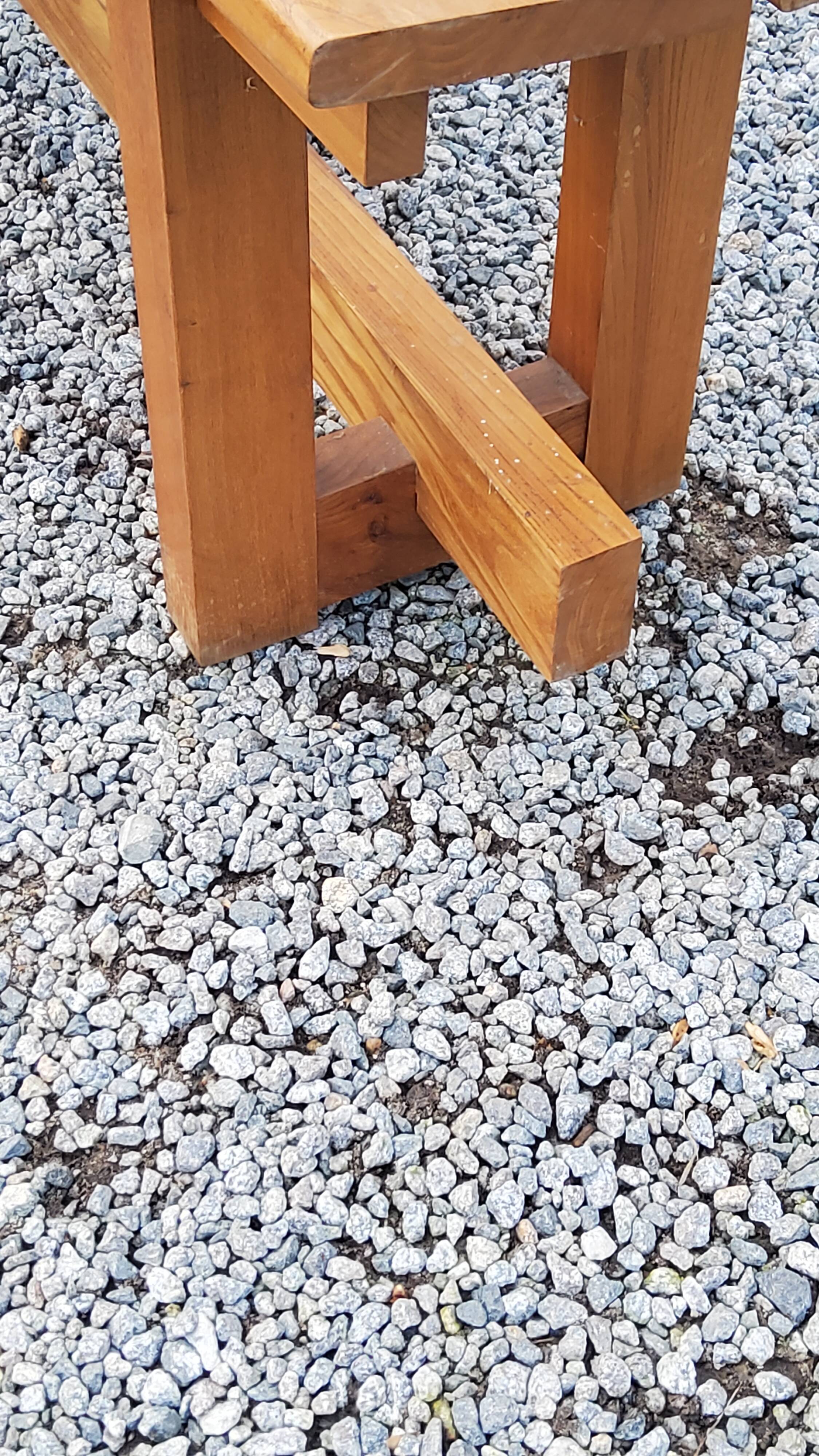 Solid elm bench from the 70s