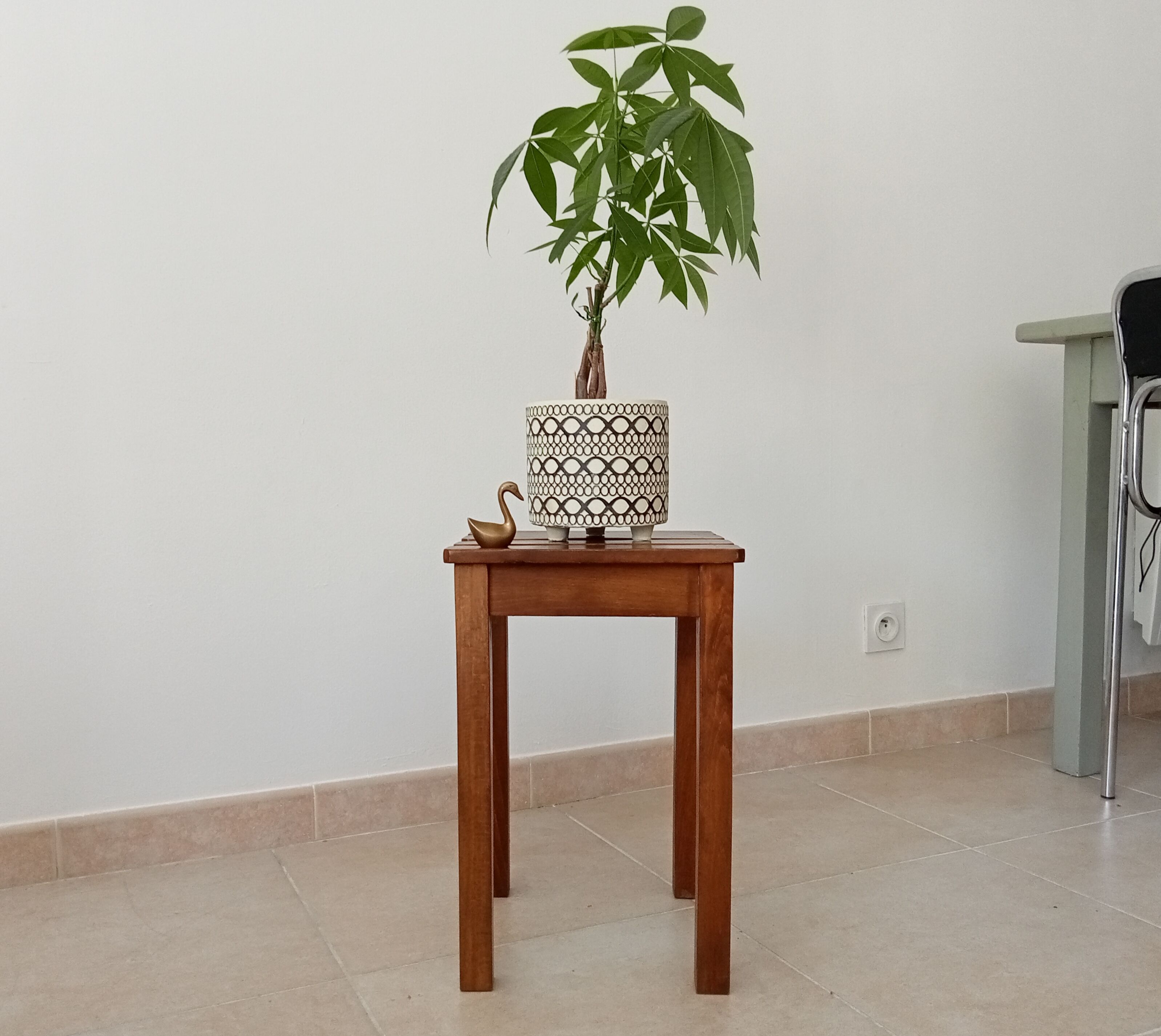 Vintage oak stool 70s/80s