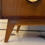 Vintage chest of drawers with compass feet
