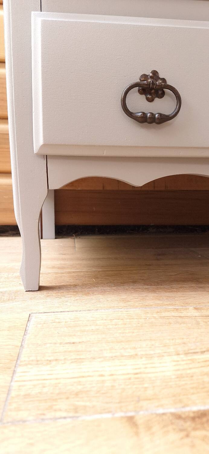 Commode vintage relookée gris