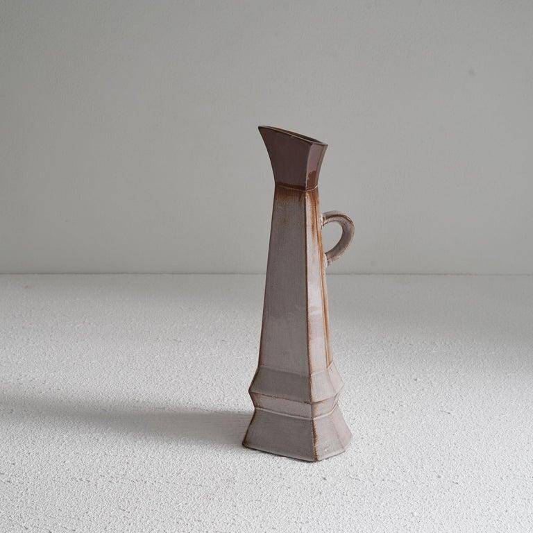 Cubist ceramic pitcher vase from the 1950s.