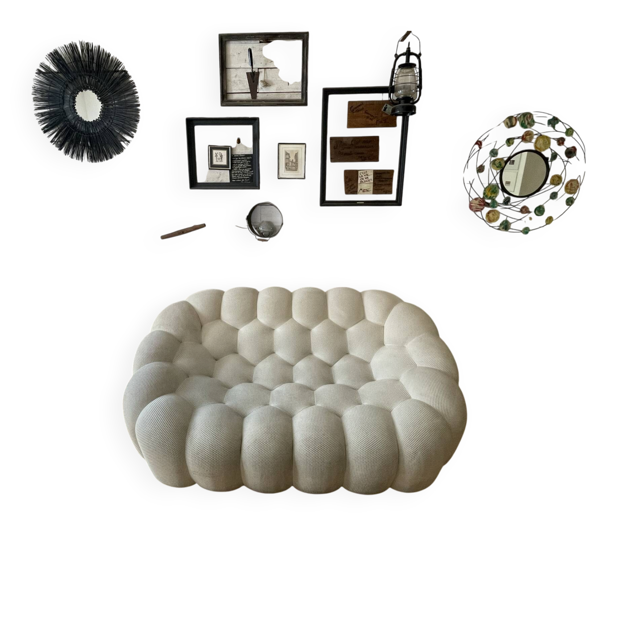 Rochebobois right bubble sofa, 2.5 seats