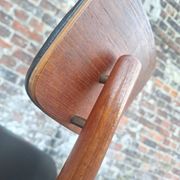 SAX set of 4 vintage Scandinavian chairs, teak and skai furniture
