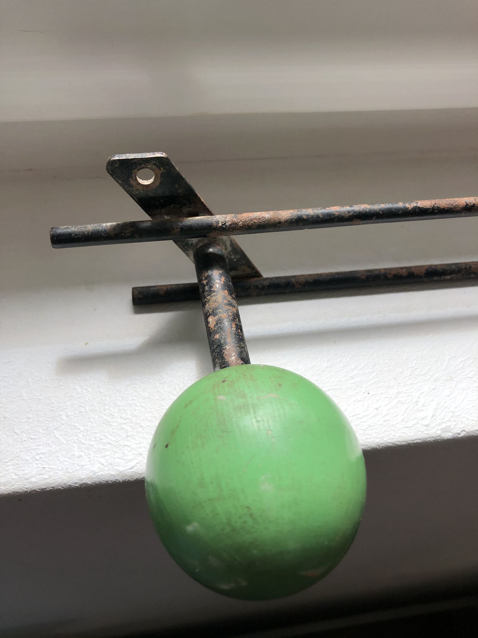 Patère deux boules vintage porte manteau ancien