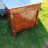 Commode ancienne Empire, plateau en marbre