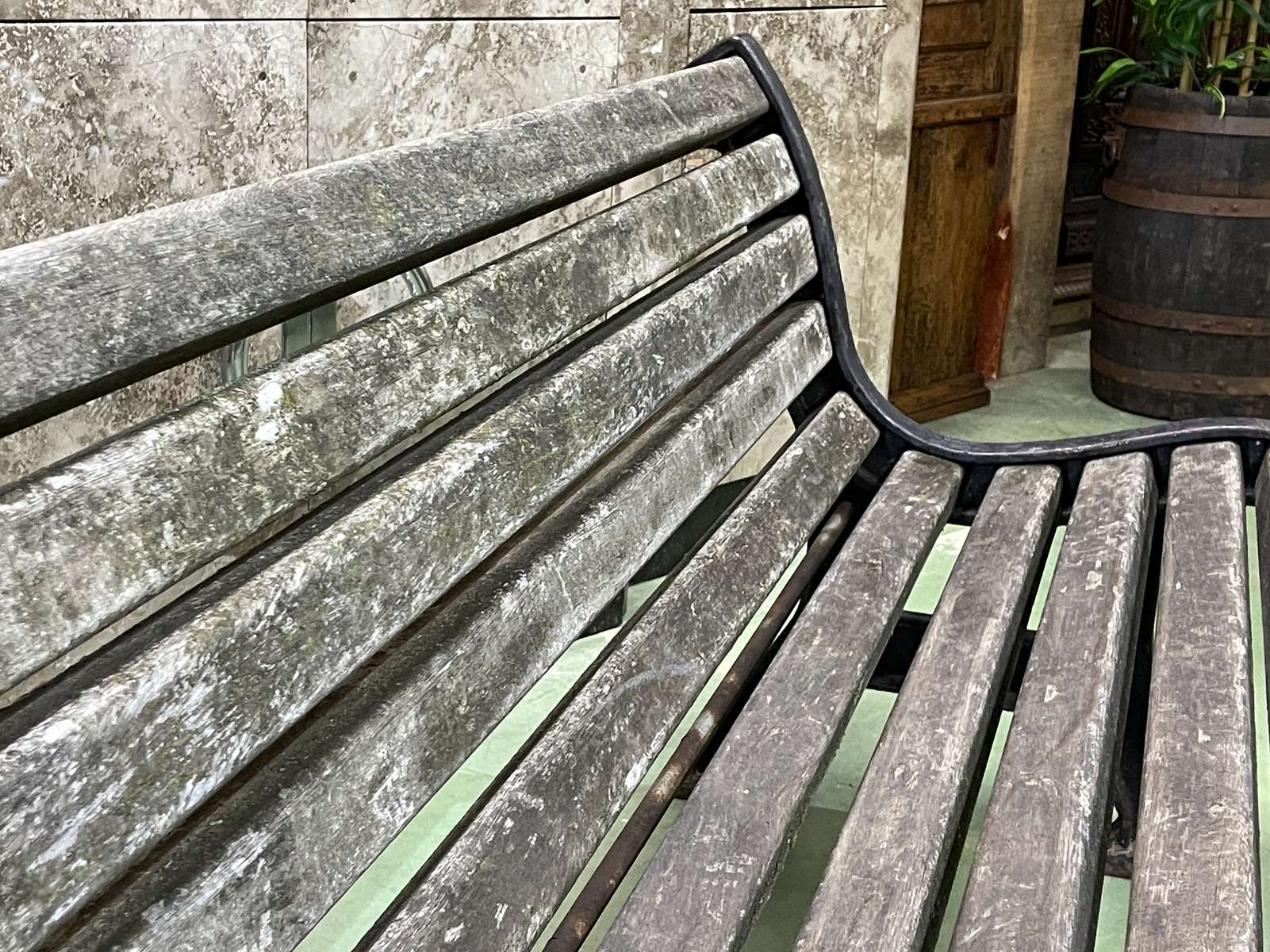 Public garden bench from the 50s