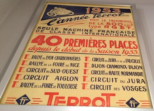 Authentic poster ancient Terrot 1953