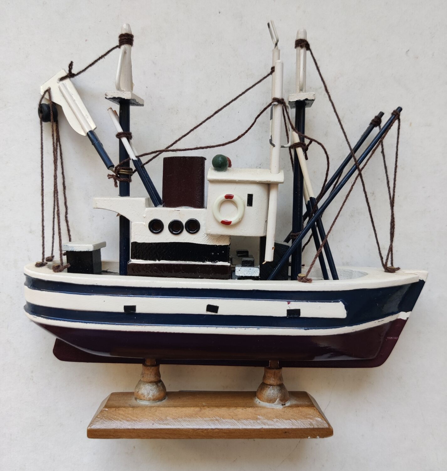 Wooden trawl fishing boat