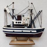 Wooden trawl fishing boat