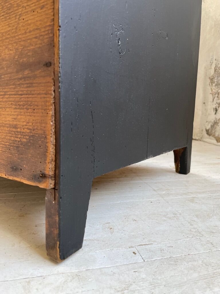 Old black storage window