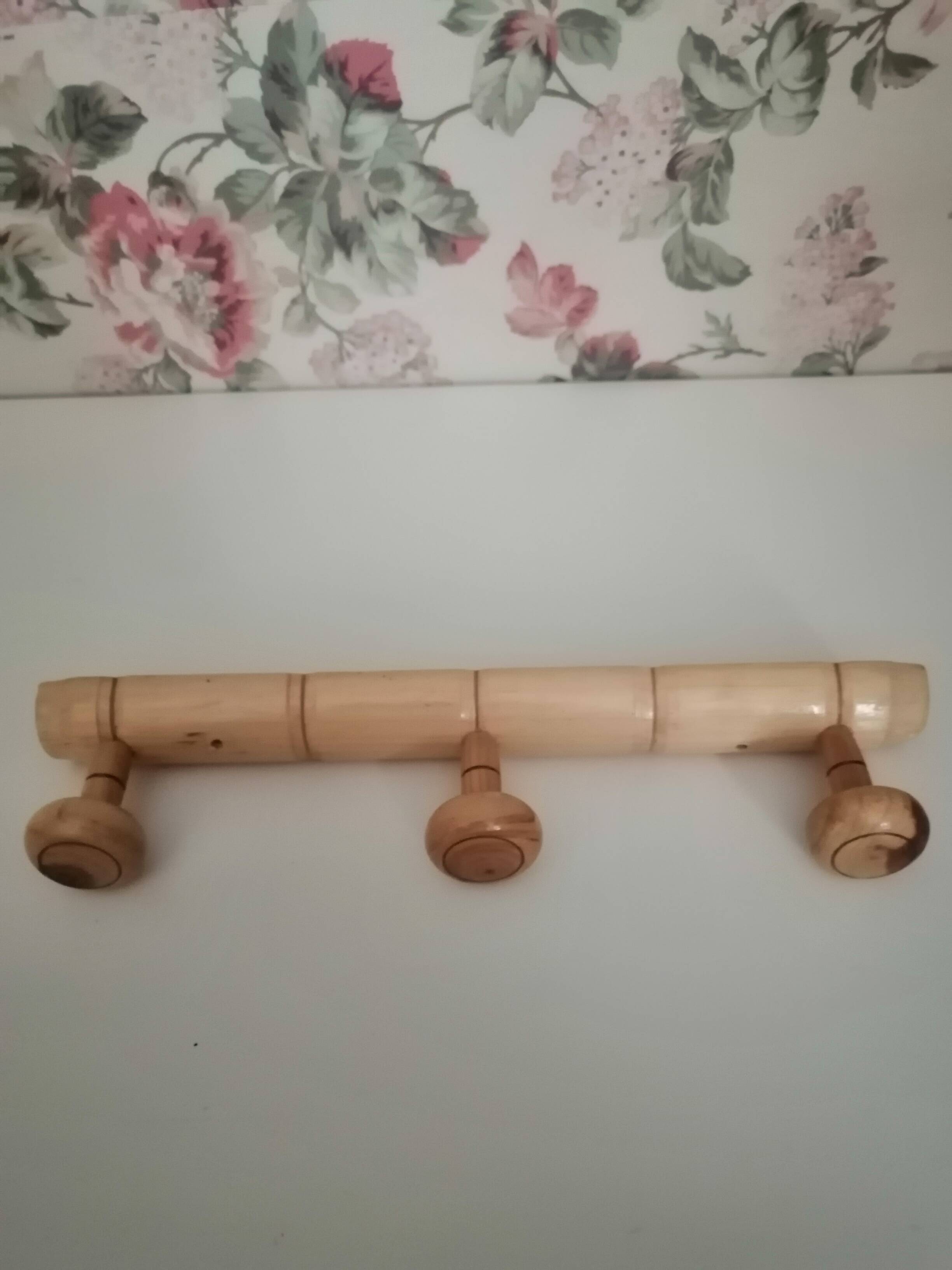 Porte manteau en bois 3 patères