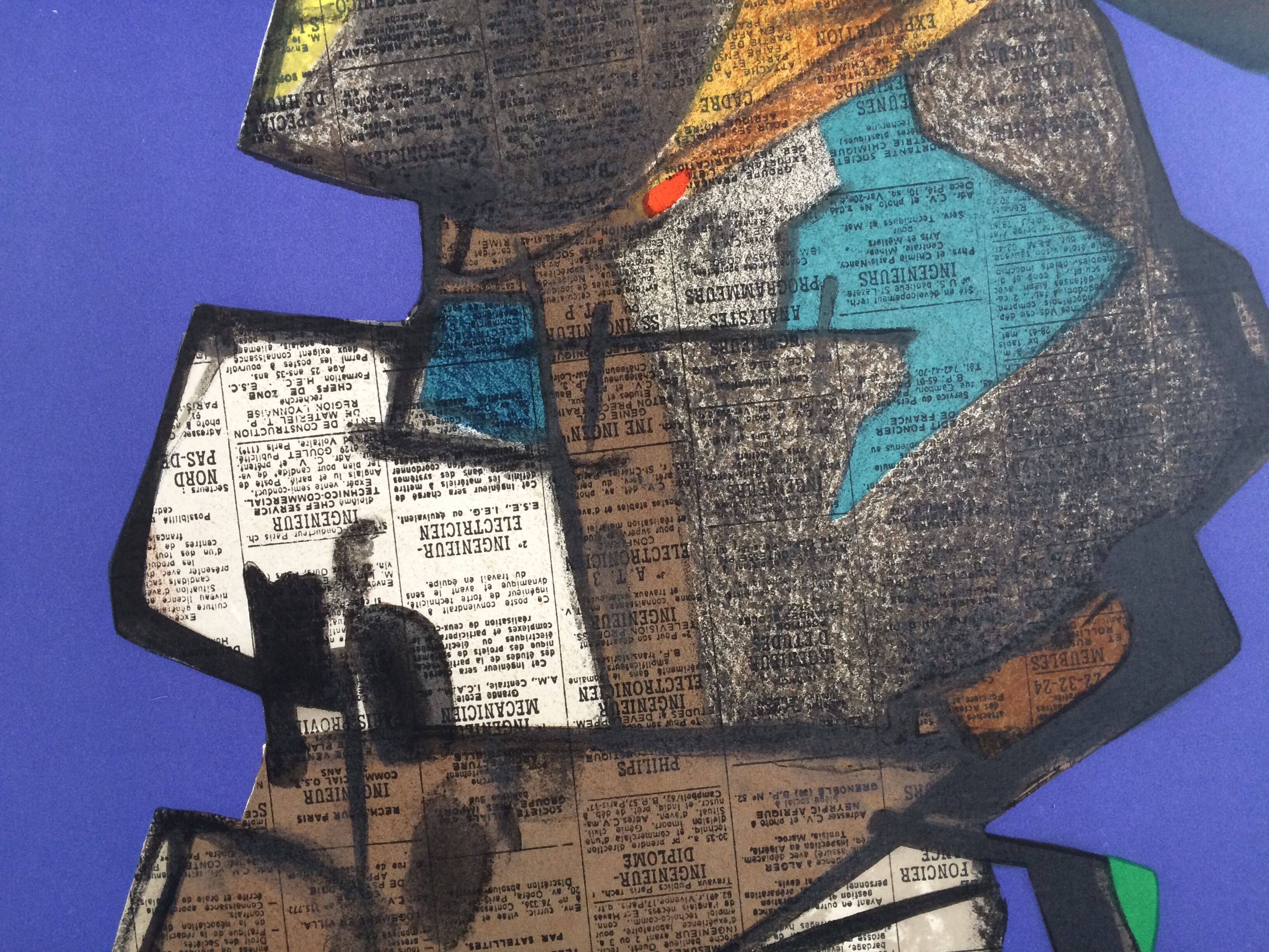 Maurice Esteve "Bank Street" Atelier Mourlot Ltd New York, 1967. Original exhibition poster