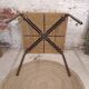 Table carree en bois metal