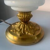 Old table lamp in brass and glass from Clichy