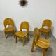 Lot de 4 chaises scandinave möbelfabrik glostrup orme massif vintage 70