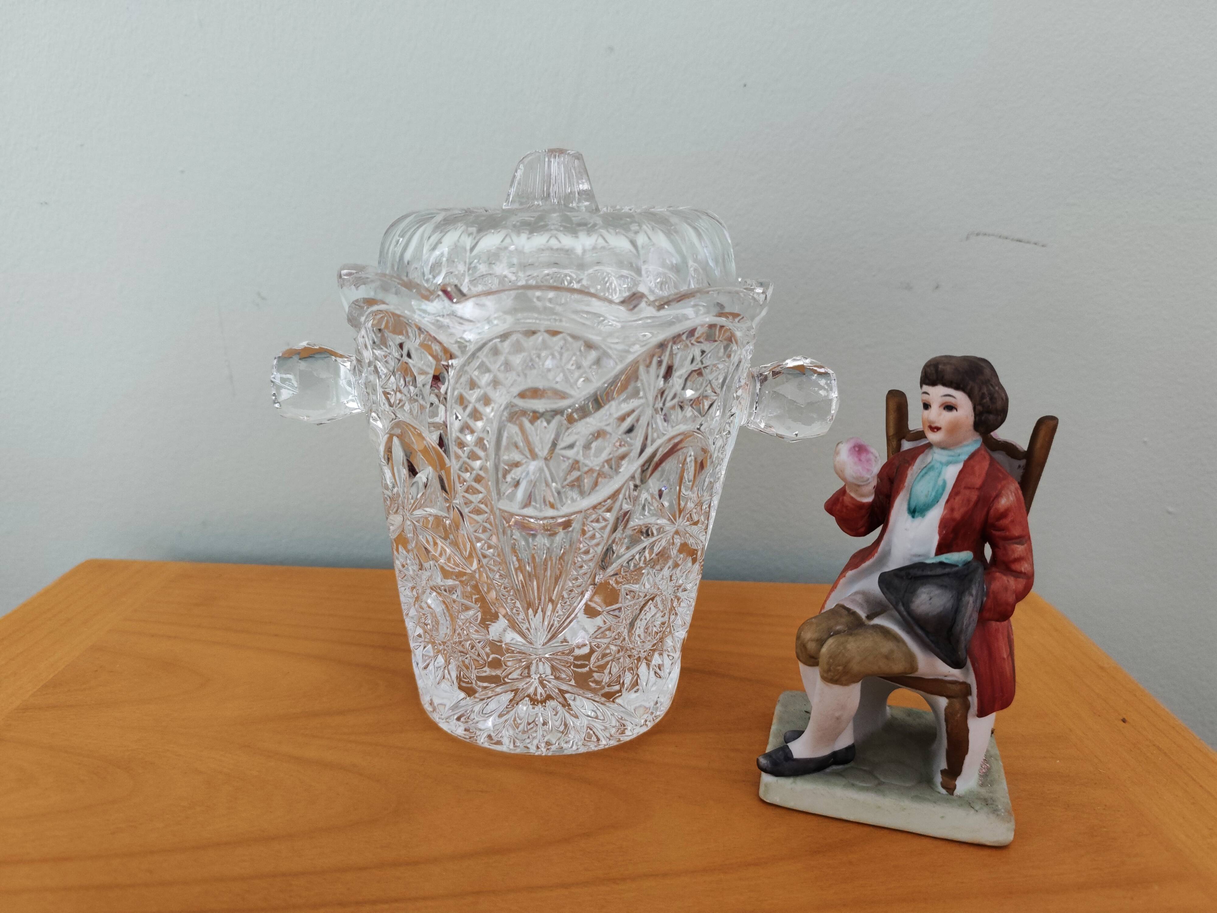 Cut glass ice bucket