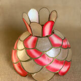 Lampshade in mother-of-pearl petals