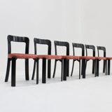 Vintage Bruno Rey dining chairs for Dietiker Switzerland 1970s, set of 6