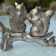 Silver-plated salt and pepper shakers "squirrel"