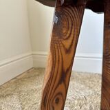 Midcentury brutalist rustic primitive side table by Wanderwood, England.