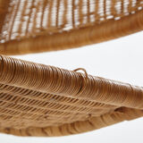 Tubular chair with wicker seat and backrest