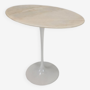 Table d’Appoint Ovale en Marbre par Eero Saarinen pour Knoll