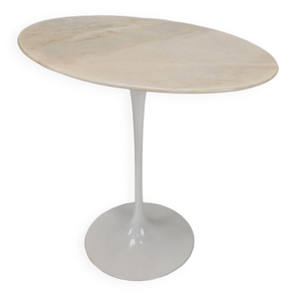 Oval Marble Side Table by Eero Saarinen for Knoll