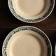 6 mismatched flat plates Terre de fer bleu Alésia Marcel Longchamp