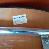 Fauteuil et chaise de bureau vintage Steelcase Strafor en métal chromé années 70