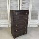 Commode semainier vintage en cuir