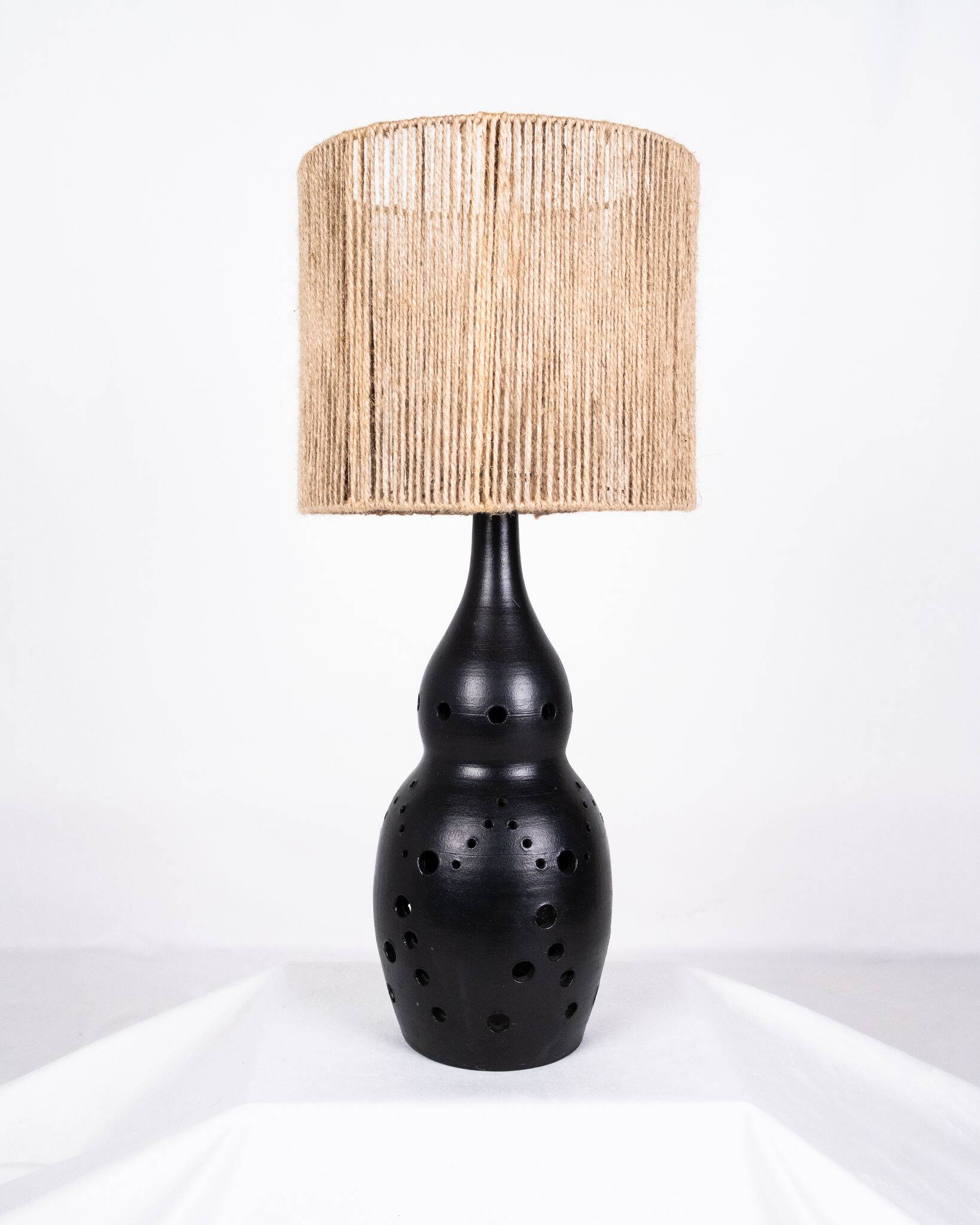 Belle lampe en céramique dans le goût de Georges Pelletier, France, 1970s