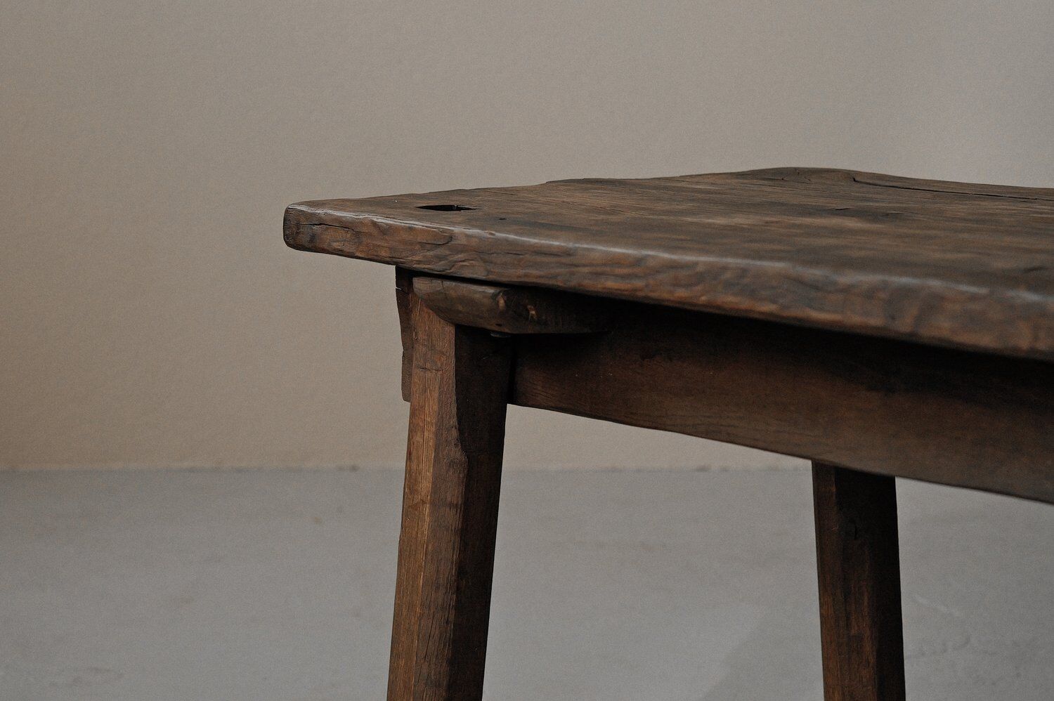 Solid oak farmhouse table, France, circa 1950
