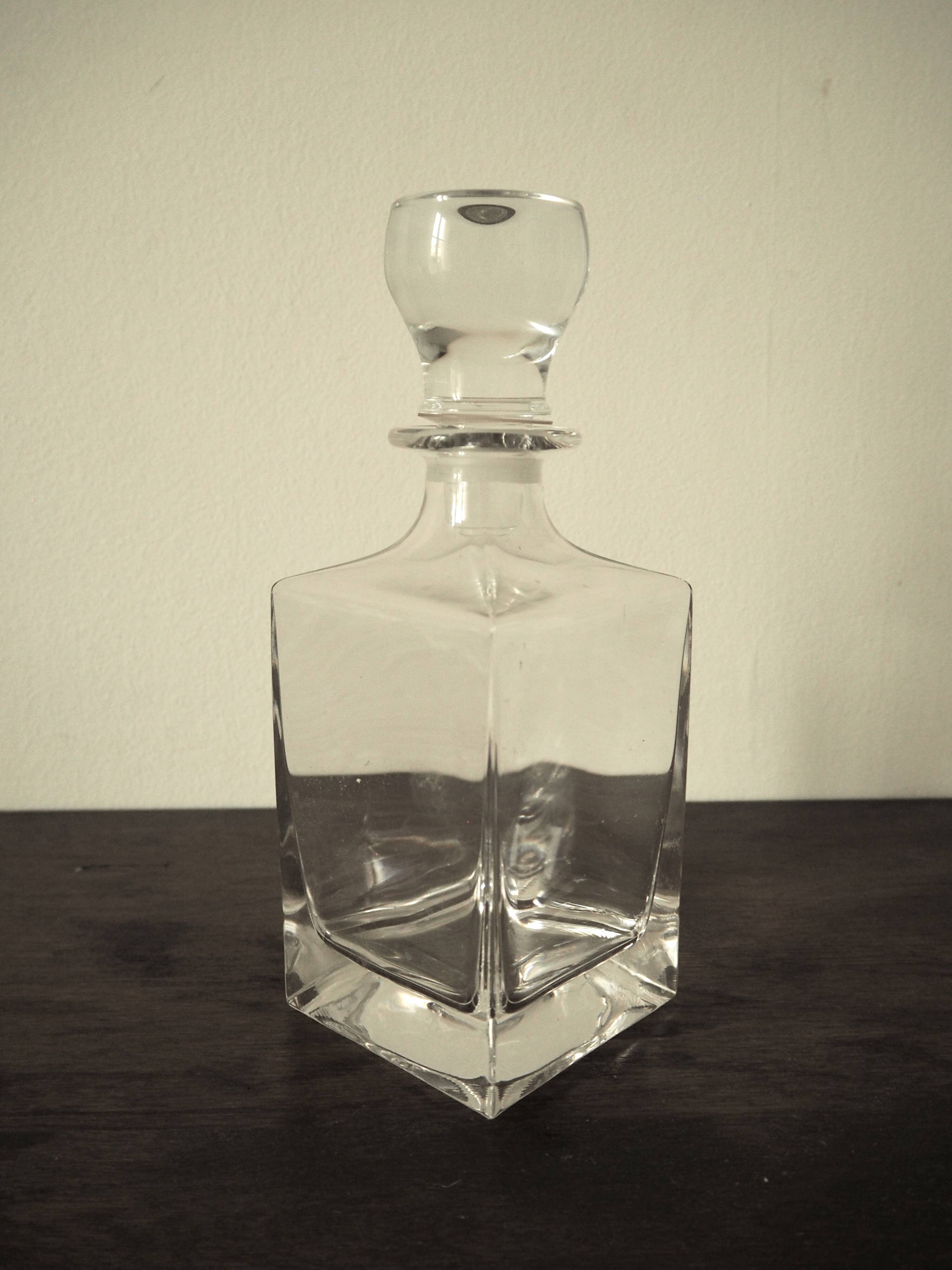 Carafe à whisky en verre lisse