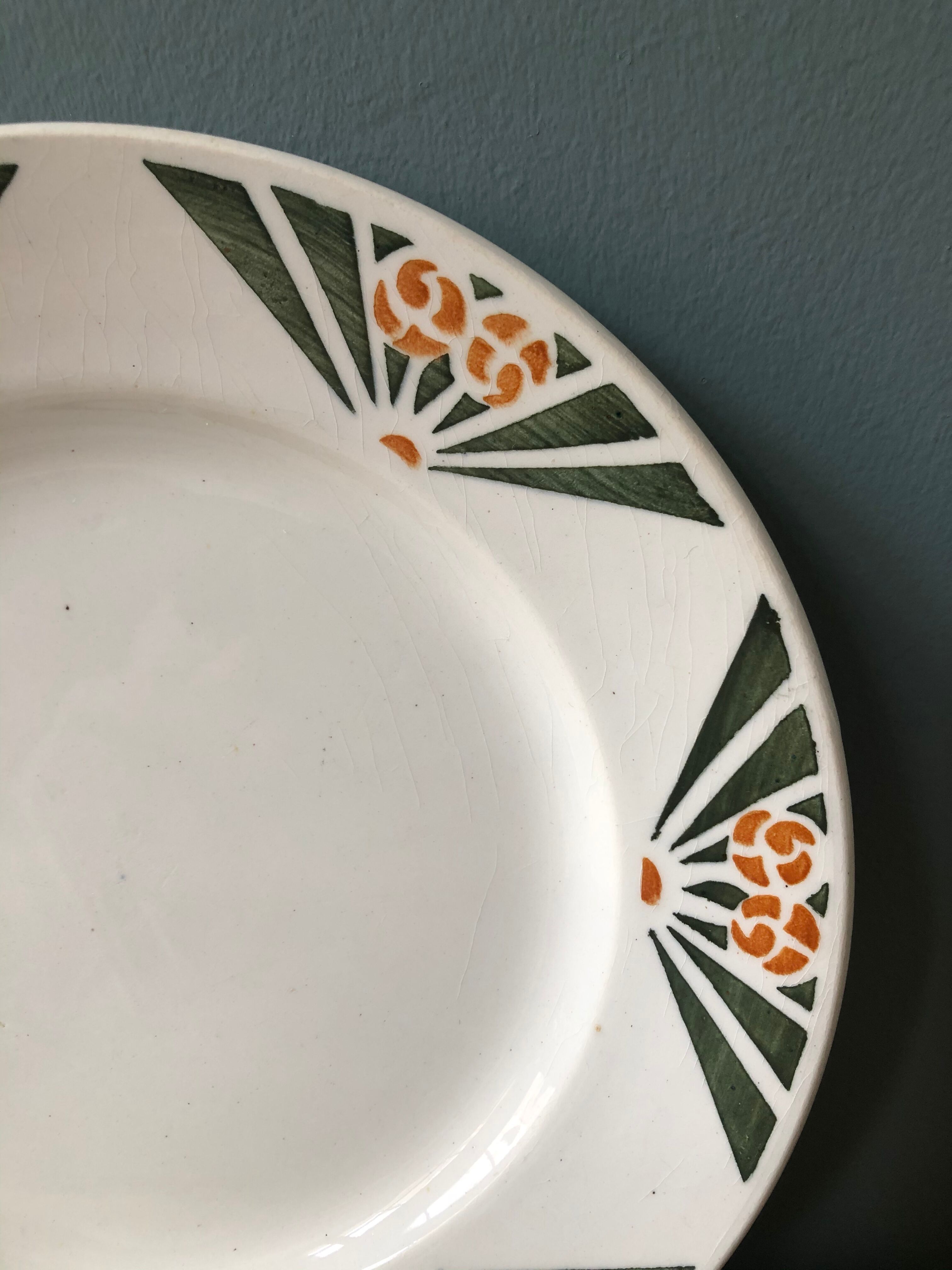 Lot of 5 plates Art Deco Labrut Brothers Tours 1930s