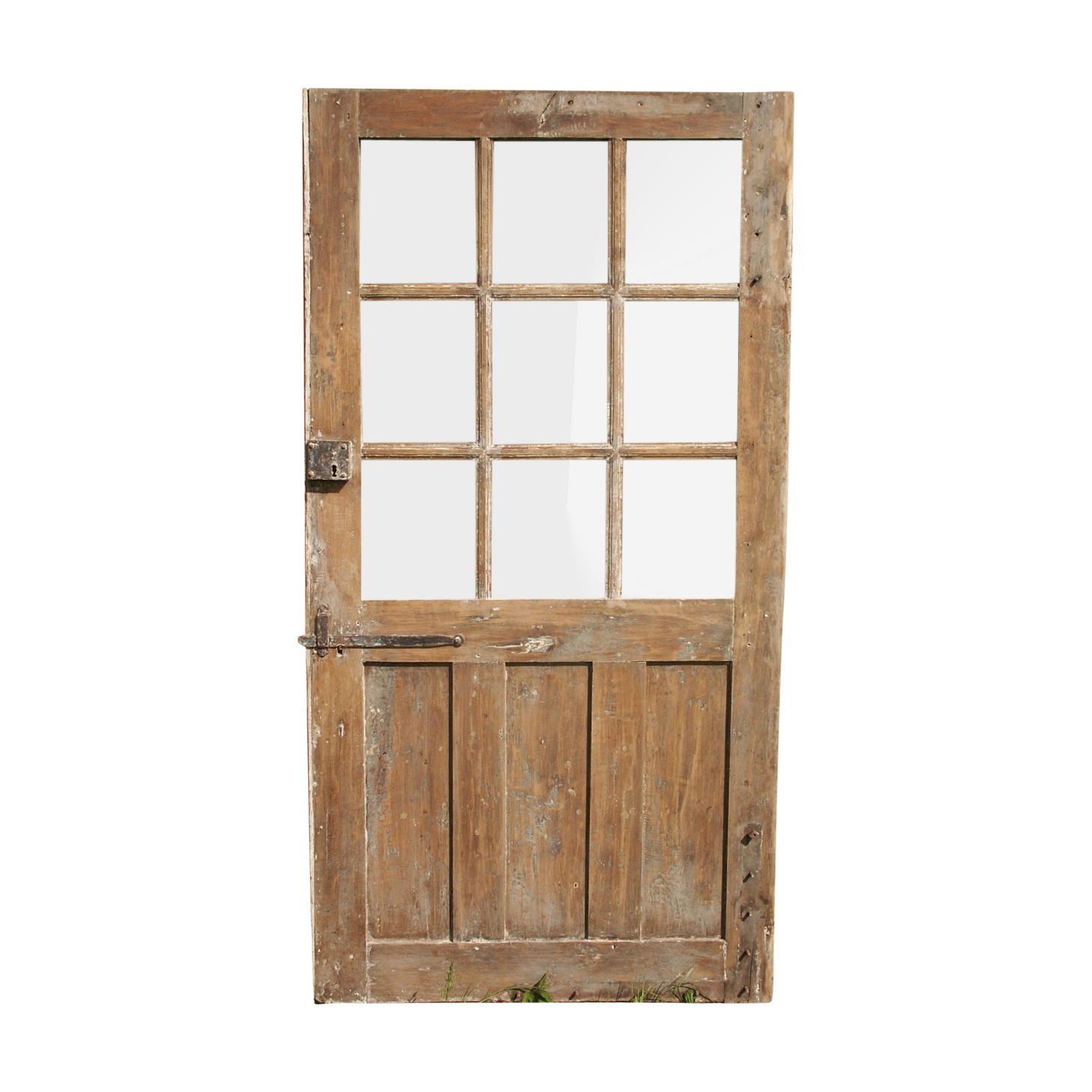 Glass entrance door in solid oak