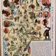 Old poster map of French Equatorial Africa (soil products and industry) - 1931