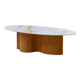 Wavewoo coffee table with stone top