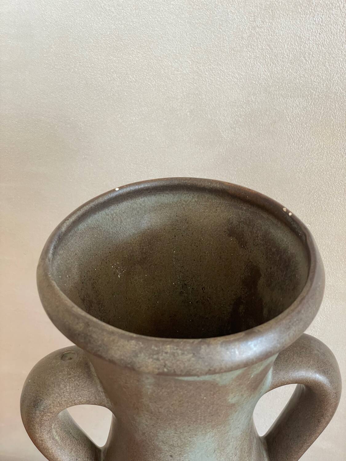 Large stoneware amphora vase