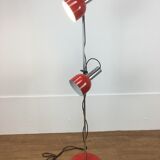 Floor lamp space age 2 spots red and chrome 1970