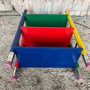 Vintage Coloured Wood Shelf Pencil Design PIERRE SALA Antique Furniture #D
