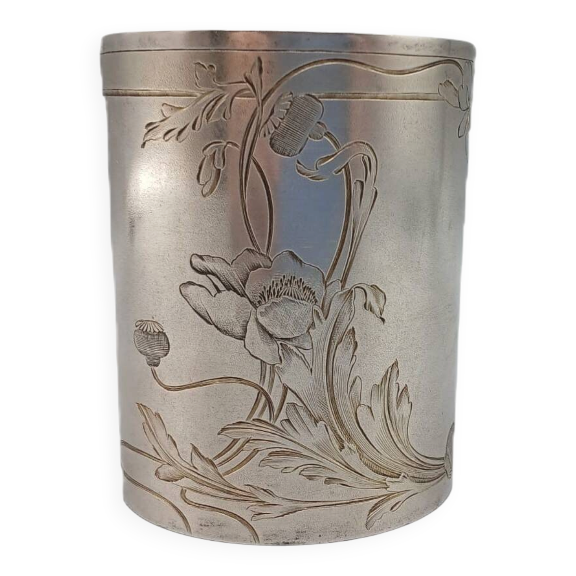 Solid silver Russian tumbler from the imperial era.