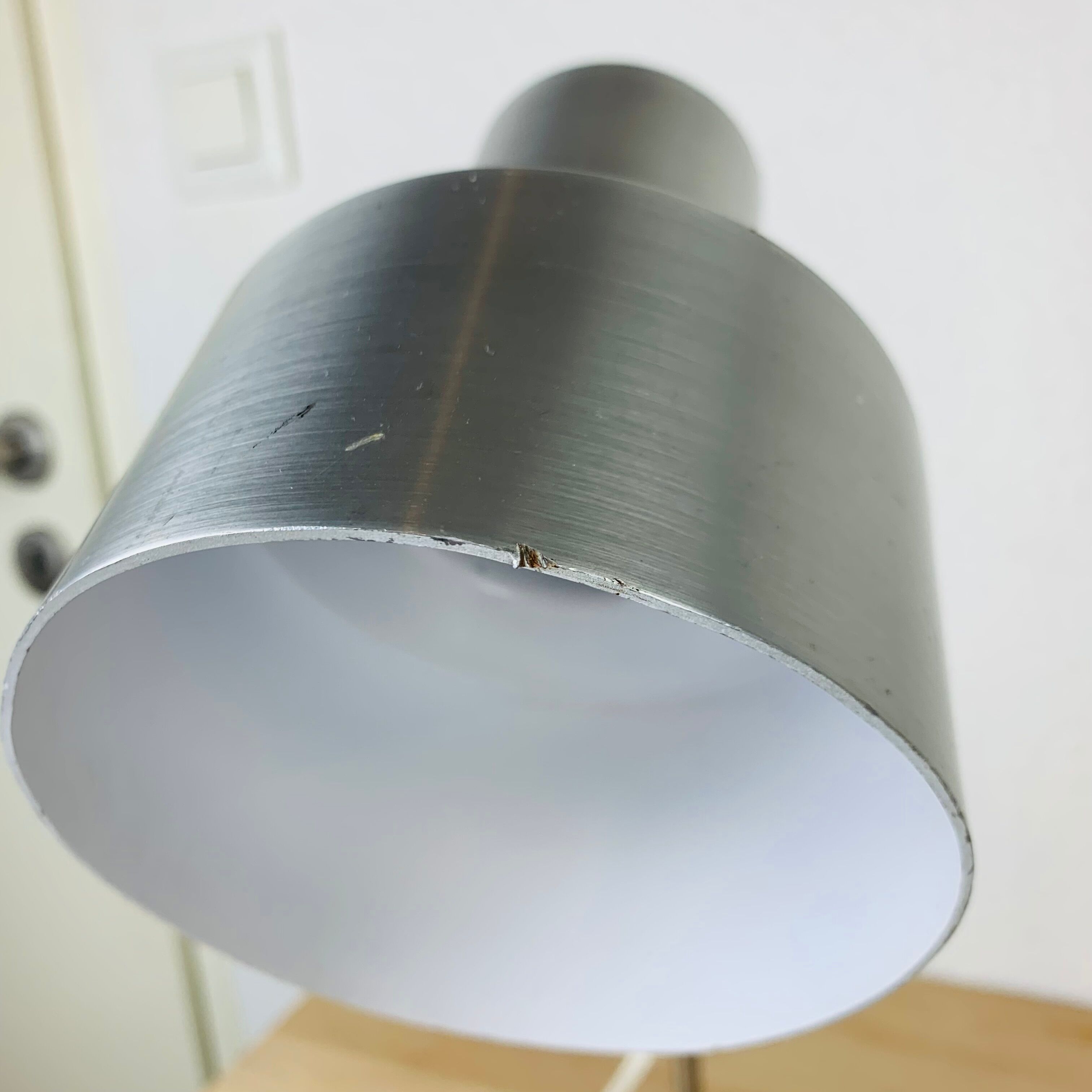 Vintage lamp brushed aluminum 50/60s