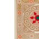 Tapis turc vintage noué à la main 133x136 cm